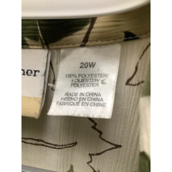 Alfred Dunner Size 20 W Blouse Fall Leaves - Picture 4 of 4